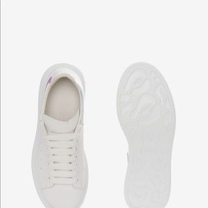 All white holographic Alexander McQueens